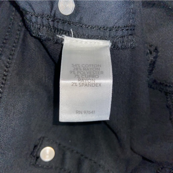 J Jill Black Kick-Flare Ankle Jeans Plus Size 18W Raw Hem Stretch Cotton - Picture 9 of 9